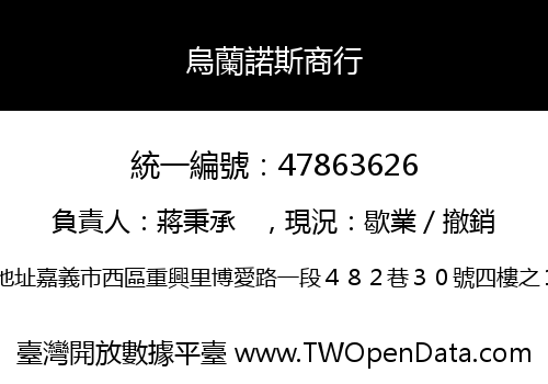 烏蘭諾斯商行