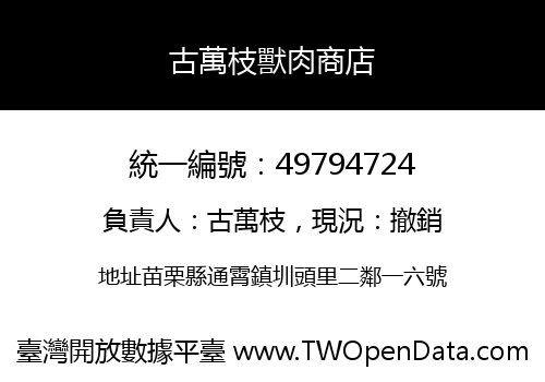 古萬枝獸肉商店