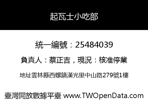 起瓦士小吃部
