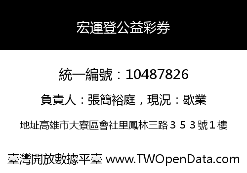 宏運登公益彩券