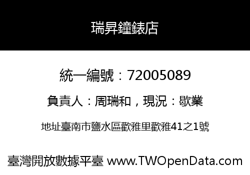 瑞昇鐘錶店