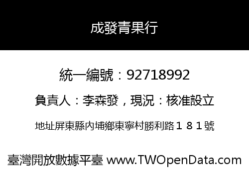 成發青果行