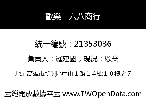 歡樂一六八商行
