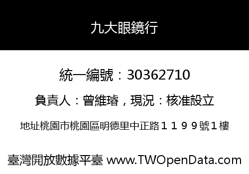 九大眼鏡行