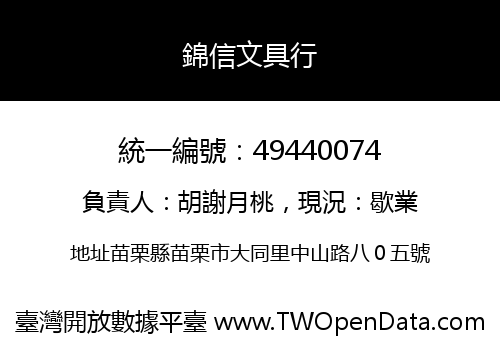 錦信文具行