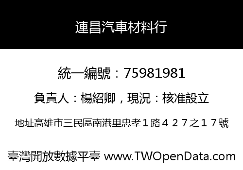 連昌汽車材料行