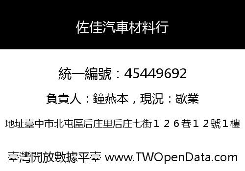 佐佳汽車材料行