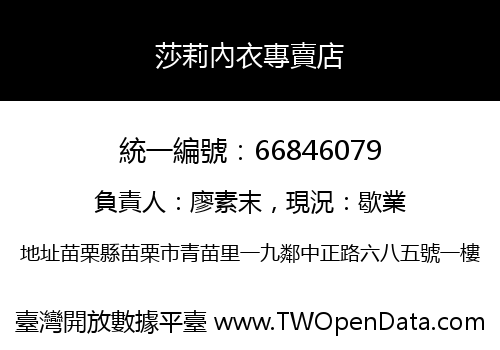 莎莉內衣專賣店