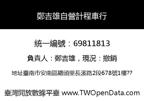 鄭吉雄自營計程車行