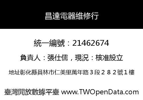 昌達電器維修行
