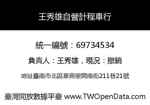 王秀雄自營計程車行