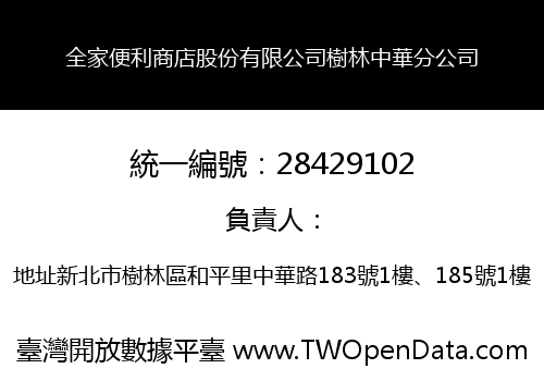全家便利商店股份有限公司樹林中華分公司