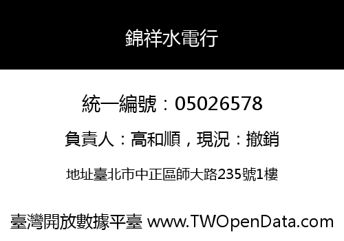 錦祥水電行