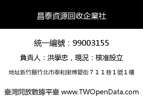 昌泰資源回收企業社