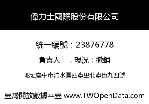 偉力士國際股份有限公司