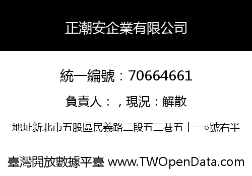 正潮安企業有限公司