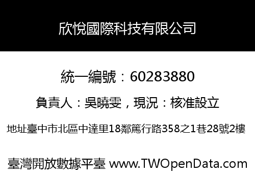 欣悅國際科技有限公司