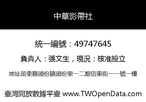 中華影帶社