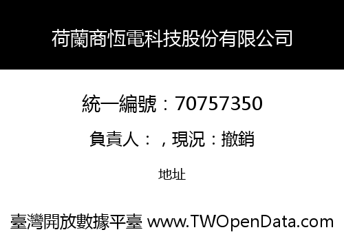 荷蘭商恆電科技股份有限公司
