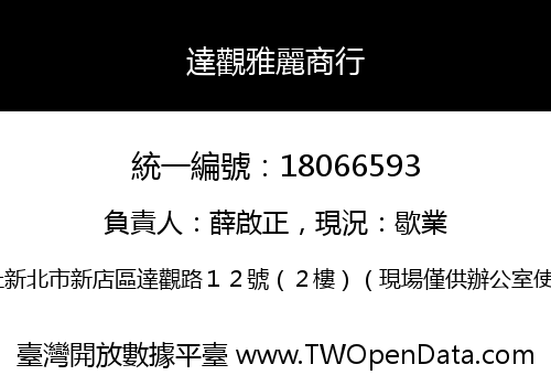 達觀雅麗商行