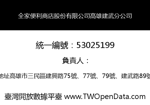 全家便利商店股份有限公司高雄建武分公司