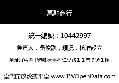 萬融商行