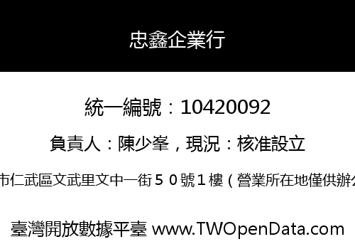 忠鑫企業行