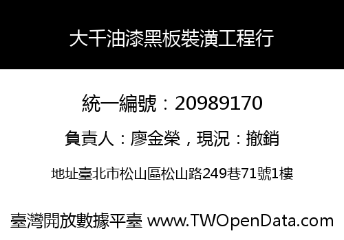 大千油漆黑板裝潢工程行