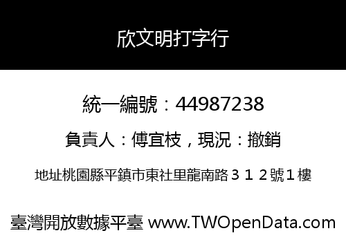 欣文明打字行
