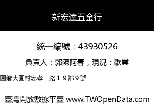 新宏達五金行