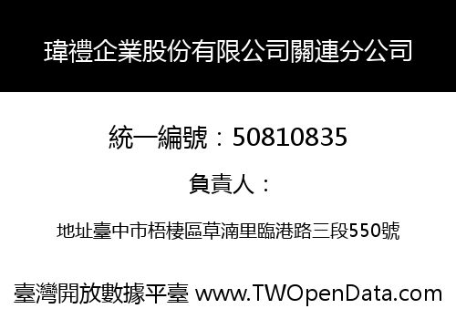 瑋禮企業股份有限公司關連分公司