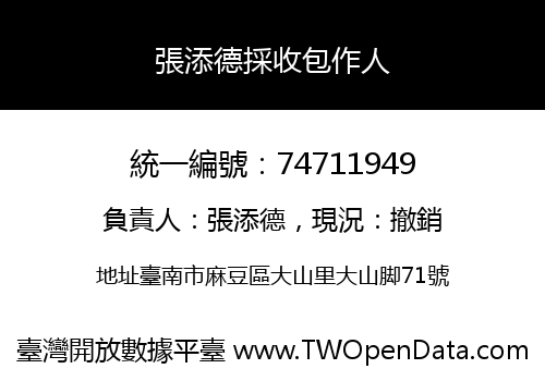 張添德採收包作人