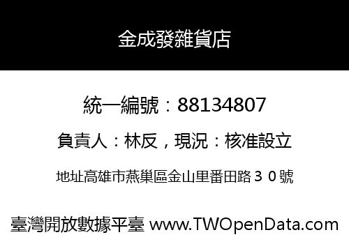 金成發雜貨店