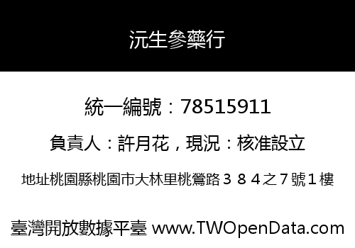 沅生參藥行