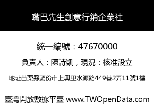 嘴巴先生創意行銷企業社