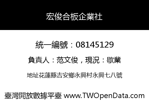宏俊合板企業社
