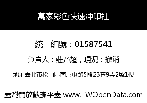 萬家彩色快速冲印社