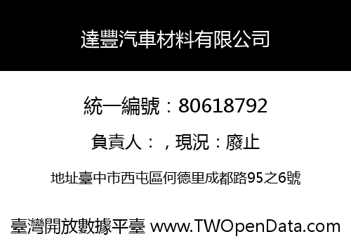 達豐汽車材料有限公司