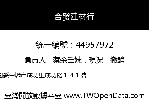 合發建材行