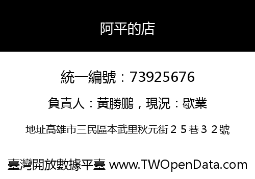阿平的店