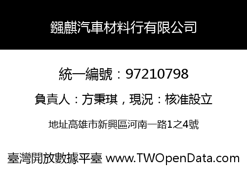 鏹麒汽車材料行有限公司