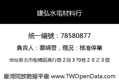 建弘水電材料行