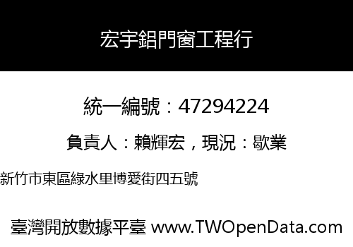 宏宇鋁門窗工程行