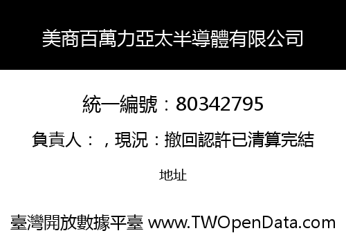 美商百萬力亞太半導體有限公司