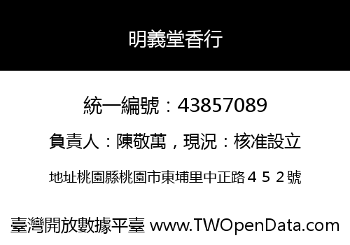 明義堂香行