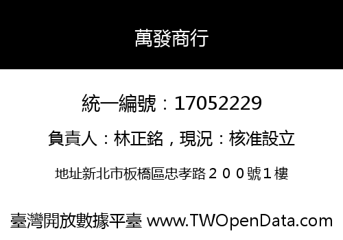 萬發商行