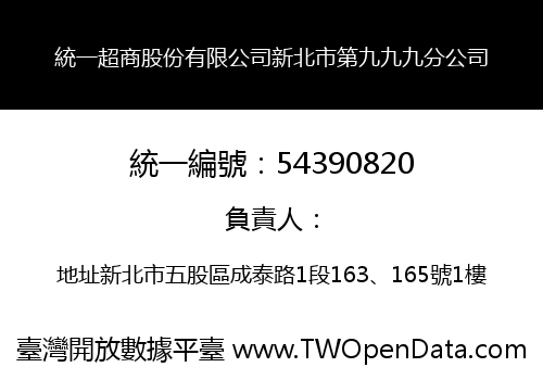 統一超商股份有限公司新北市第九九九分公司
