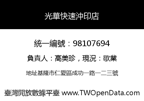 光華快速沖印店