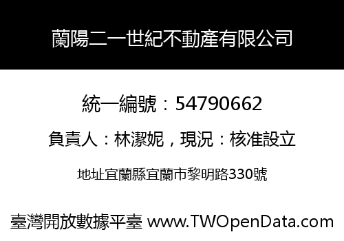蘭陽二一世紀不動產有限公司