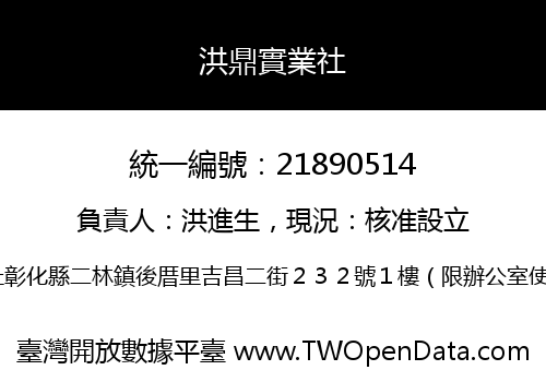 洪鼎實業社